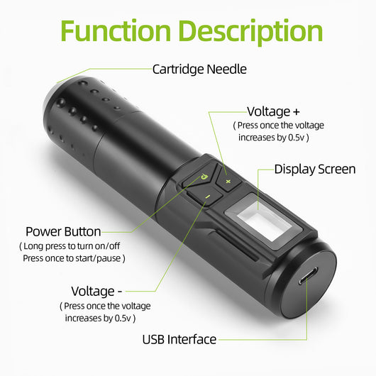 Máquina de Tatuaje Portátil Profesional con Pluma Inalámbrica y Carga USB - Image 8