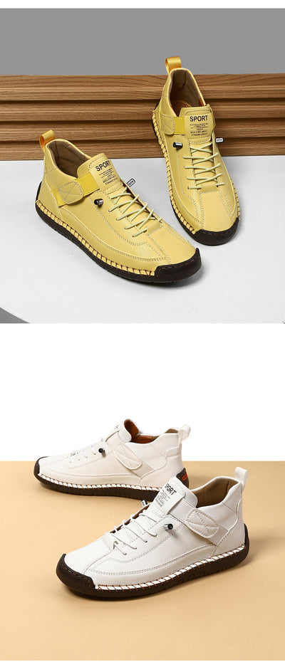 Zapatos Casuales de Otoño-Invierno para Hombre con Suela Plana y Costura a Mano - Image 16