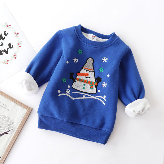 Suéter Navideño para Bebé con Muñeco de Nieve y Forro de Terciopelo - Image 21