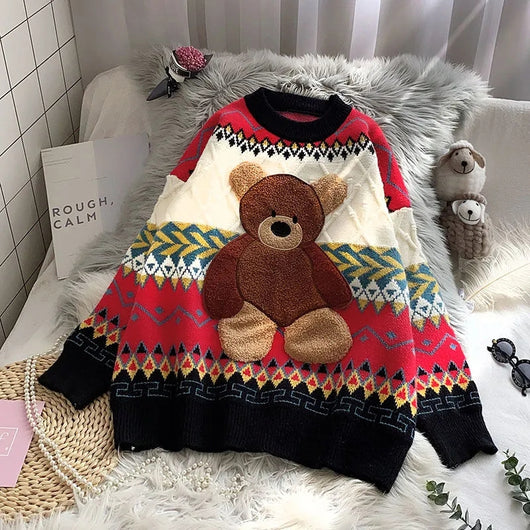 Suéter Holgado Estampado Otoño Invierno con Diseños Infantiles - Image 2