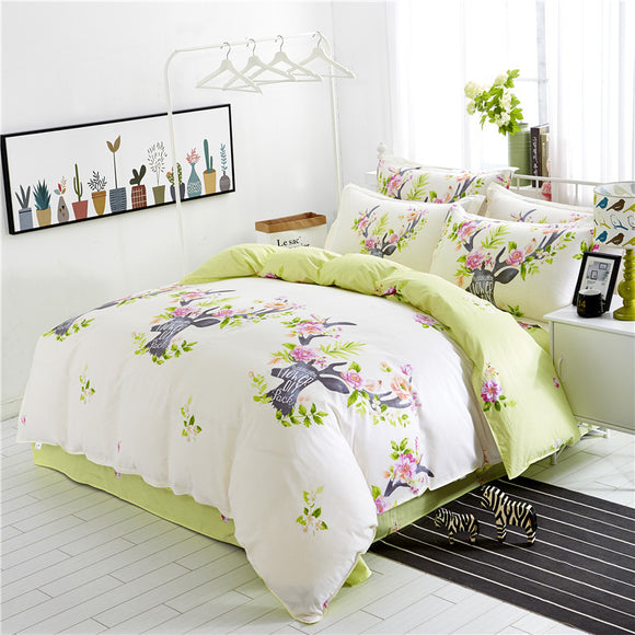 Juego de Cama Algodón Twill Estampado de 4 Piezas