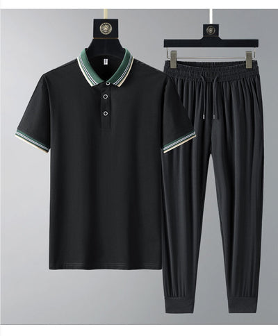 Conjunto de Polo y Pantalón Largo Transpirable de Secado Rápido para Hombre - Image 10