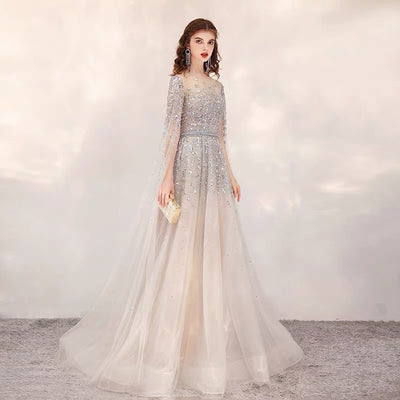 Vestido de Novia Elegante Manga Larga Ajustado - Image 9
