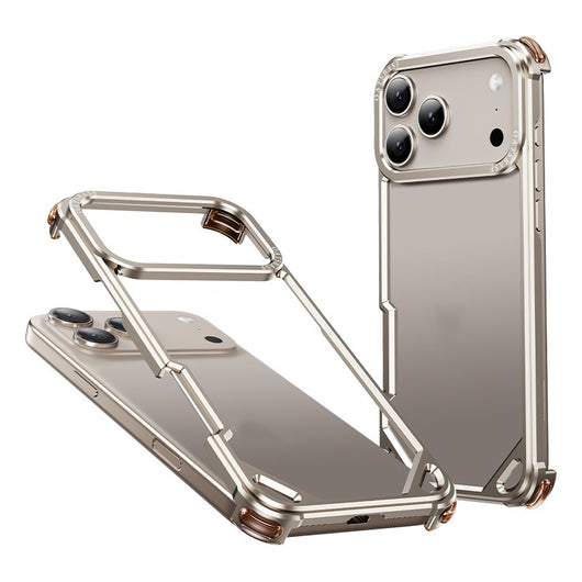 Funda Protectora iPhone 15 con Marco de Hebilla Caballito de Mar y Lente de Metal - Image 3