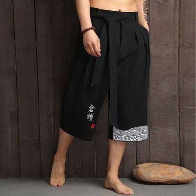 Pantalones Anchos Estilo Chino para Hombre en Algodón y Lino - Image 7