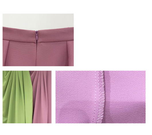 Falda Midi Cintura Alta Clásica de Color Sólido - Image 8