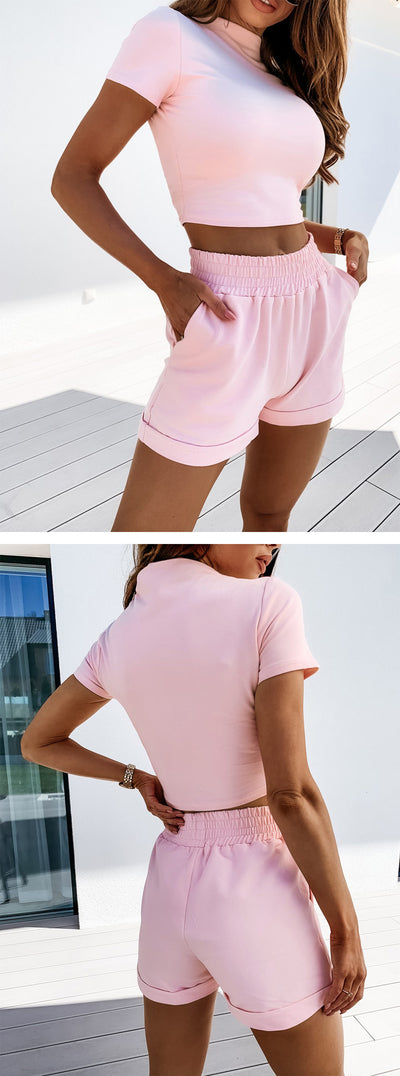 Conjunto de Moda Primavera Mujer: Blusa Corta y Short Talle Alto - Image 17