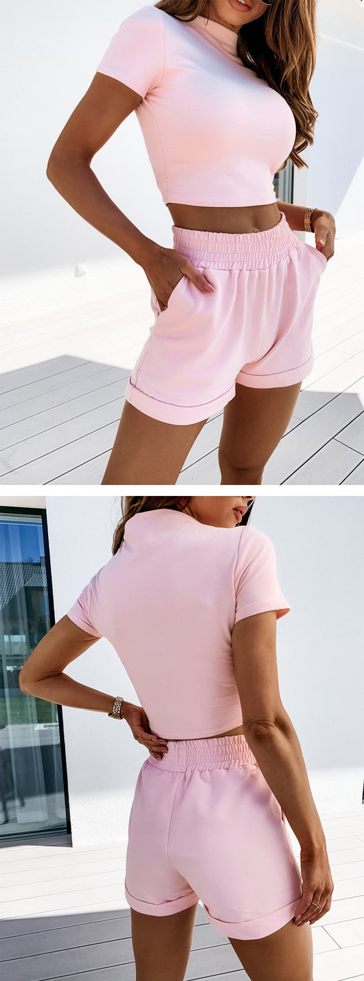 Conjunto de Moda Primavera Mujer: Blusa Corta y Short Talle Alto - Image 17