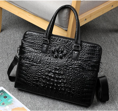 Maletín Ejecutivo para Hombre con Patrón Cocodrilo - Bolsa de Negocios y Computadora - Image 23