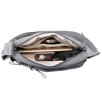 Bolsa Mensajera Casual Ligera Multicompartimento Diseño Simple - Image 5