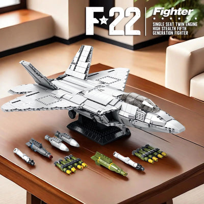 Bloques de Construcción Educativos Avión Militar Aeroespacial para Niños - Image 14