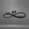 Letrero Personalizado Símbolo Infinito Amor con Nombres para Bodas