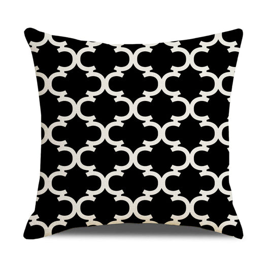 Funda de Almohada Lino Geometría Simple - Diseño Moderno para Sofá y Hogar - Image 3