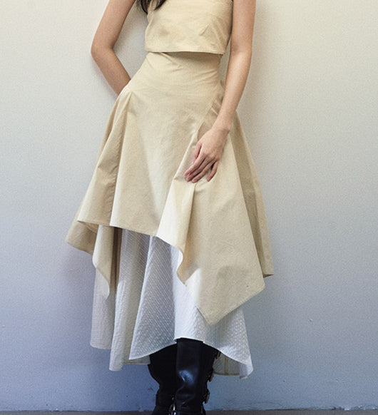 Vestido Tubo Plegable de Doble Capa - Image 15