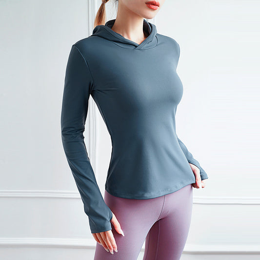Sudadera Deportiva con Capucha Ajustada de Secado Rápido