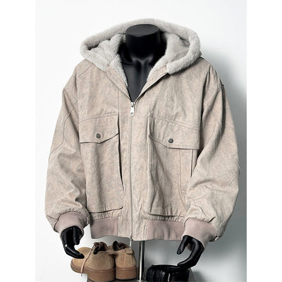 Chaqueta Acolchada de Algodón con Textura Mármol - Estilo Retro para Invierno - Image 6