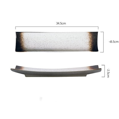 Plato Rectangular Negro para Sushi y Comida Asiática - Image 15