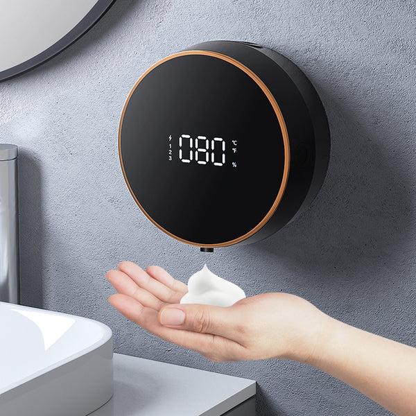 Dispensador Automático de Sanitizante con Sensor Infrarrojo, Pantalla LED y Carga USB
