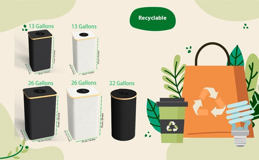 Cesto de Almacenamiento Plegable con Compartimentos para Reciclaje - Image 8