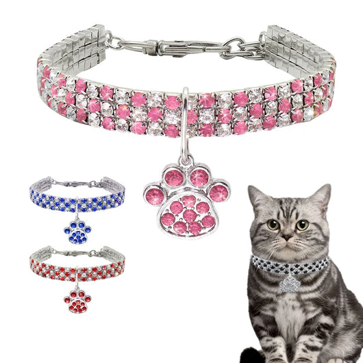 Collar Estirable de Diamante Multicolor para Gatos y Perros - Image 9