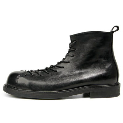 Botas Martin para Hombre de Cuero Genuino Estilo Vintage Amekaji - Image 6