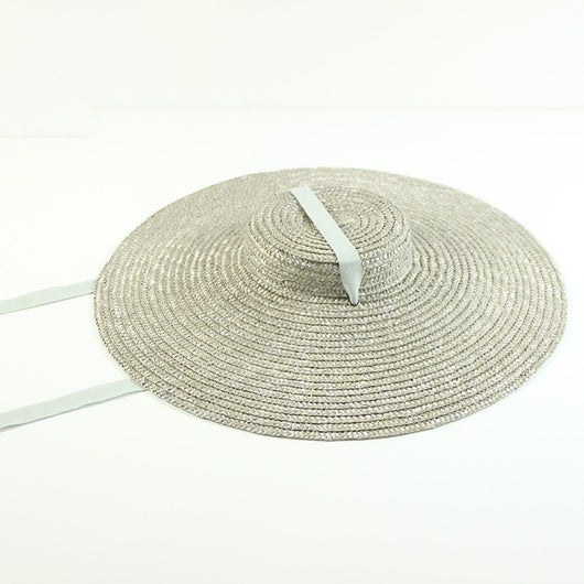 Sombrero de Paja con Ala Ancha y Cinta Decorativa para Playa - Image 12