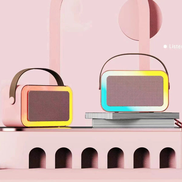 Micrófono Karaoke Portátil con Luces LED y Bluetooth