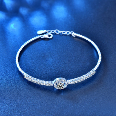 Pulsera de Plata 925 con Moissanita - Diseño Coreano Elegante para Mujer - Image 5