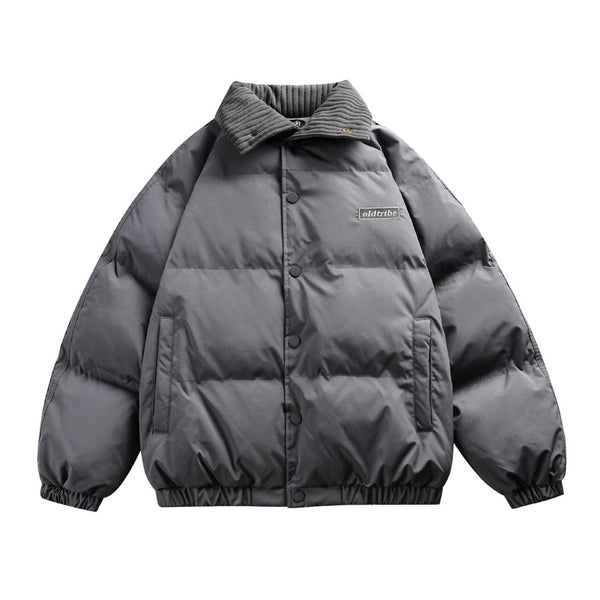 Abrigo Acolchado de Algodón con Solapa Americana para Hombre - Estilo Premium