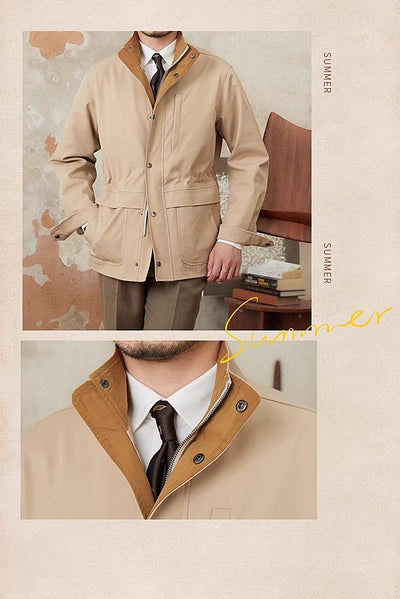 Chaqueta Italiana Impermeable Ajustada al Cintura - Otoño e Invierno - Image 2