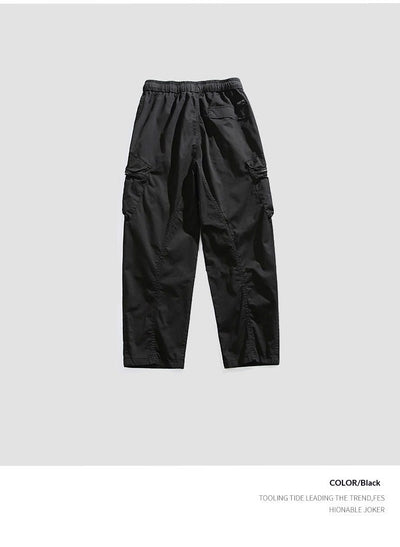 Pantalones Sueltos Retro de Pierna Ancha para Hombre - Image 28