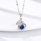 Collar de Plata S925 con Dije de Zafiro - Bolsita de Bendiciones Diseño Original