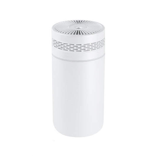 Pink portable USB humidifier with a cylindrical design and a rotating base, measuring 155mm tall. - Image 5