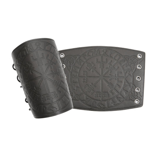 Pulsera de Cuero Punk Retro con Grabado Geométrico - Image 2