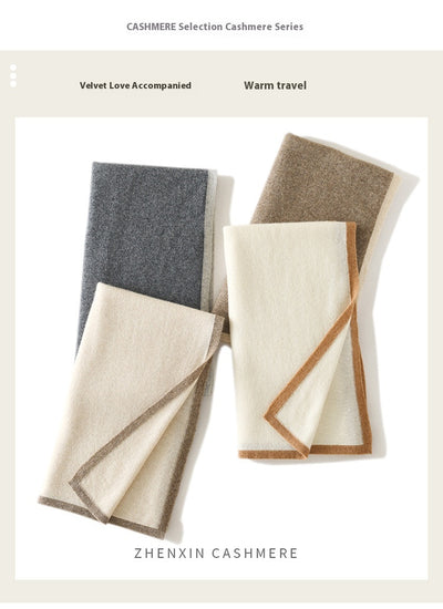 Bufanda Cashmere Tejida con Diseño Geométrico Bloques de Color - Estilo Occidental - Image 16
