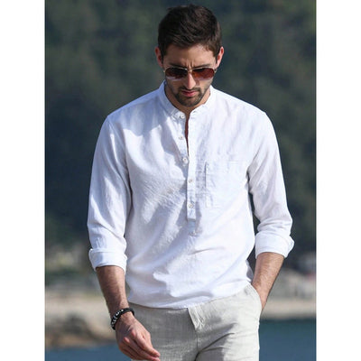 Camisa Casual de Manga Larga Transpirable para Hombre - Image 5
