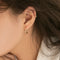 Fashion Temperament Aperture Lady Plain Dorado Earrings Dorado 4