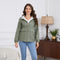 Abrigo Impermeable con Capucha en Colores Sólidos para Mujer