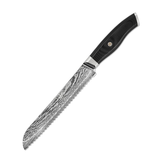 Cuchillo para Pan Damasco - Hoja Profesional de Corte Perfecto
