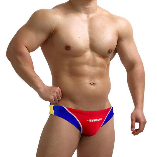 Traje de Baño Ajustable con Combinación de Colores para Hombre