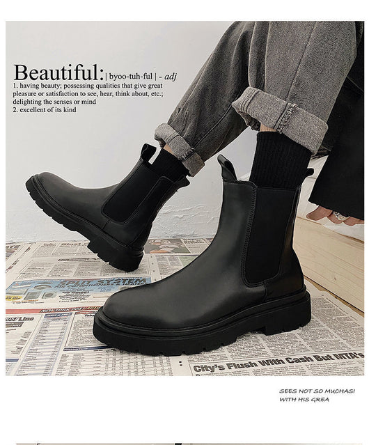 Botas Martin Chelsea Altas para Hombre Estilo Británico Clásico - Image 18