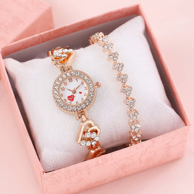 Reloj de Pulsera Dama con Diamante en Forma de Corazón y Esfera Pequeña - Image 8