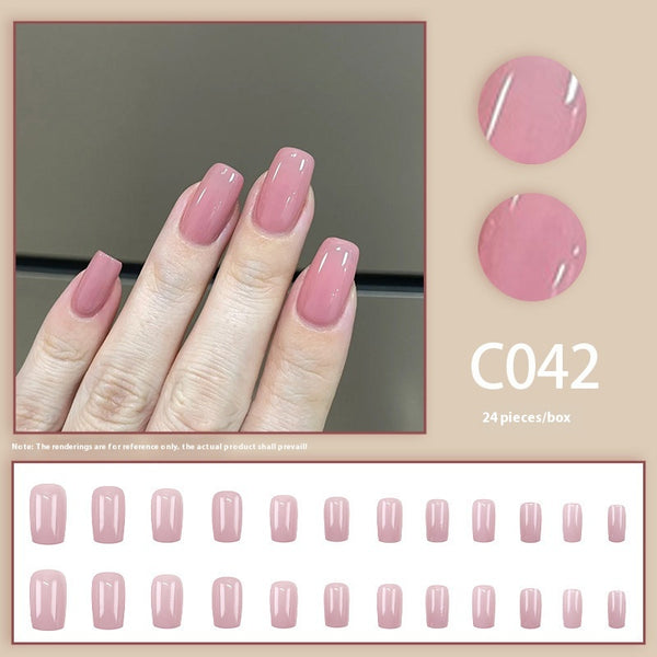 Uñas Postizas Color Puro Diseño Minimalista - Image 6