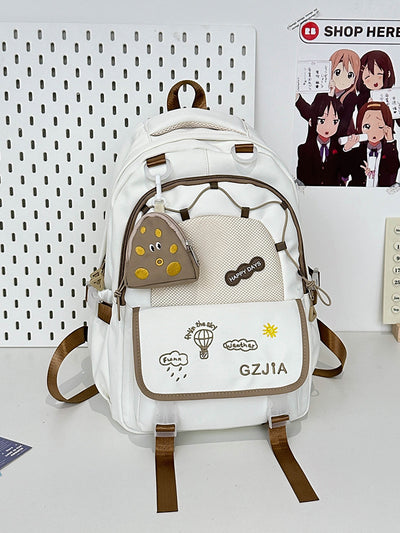 Mochila de Gran Capacidad Ligera con Diseño de Contraste - Image 8