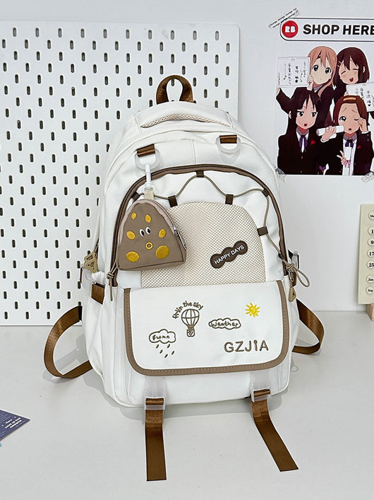 Mochila de Gran Capacidad Ligera con Diseño de Contraste - Image 8