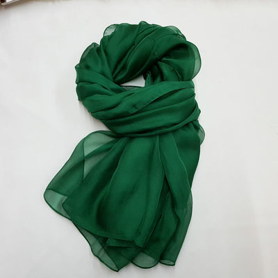 Pañuelo de Seda Elegante Liso para Mujer - Todas las Estaciones - Image 4