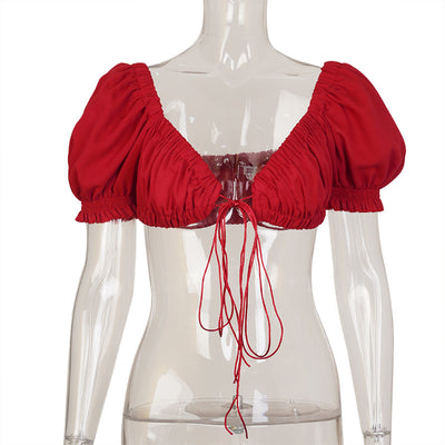 Blusa de manga corta con volantes - Image 27