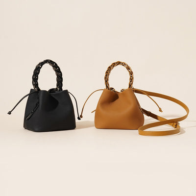 Bolso Bandolera de Cuero Vegetal - Estilo Bucket Vintage - Image 27