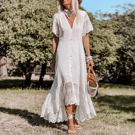 Vestido Ajustado Escote V Estilo Europeo para Mujer - Image 2