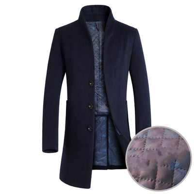 Abrigo Trinchera de Lana para Hombre - Estilo Casual Sofisticado - Image 4